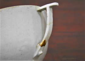 ⑪李朝白磁耳盃６