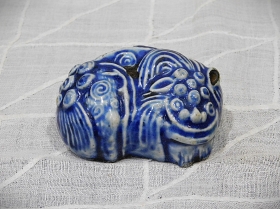 ⑩李朝瑠璃釉海駄形水滴中 1