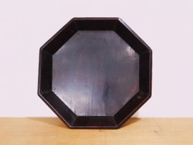 ②李朝木製八角盆