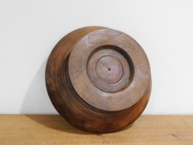 ③李朝木製刳貫円形小膳