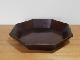 ①李朝木製八角盆ａ 1