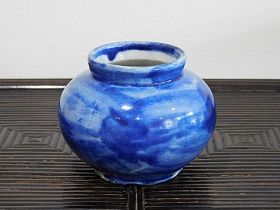 ④李朝瑠璃釉小壺 1