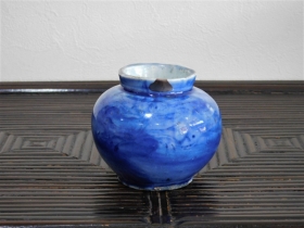 ④李朝瑠璃小壺丸壺２