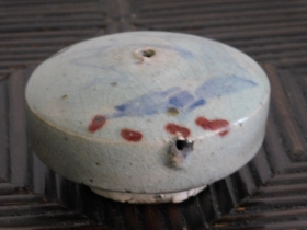 辰砂染付水滴①