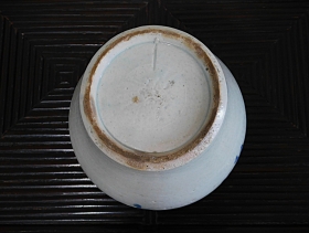 ⑤李朝染付花紋立壺小 5