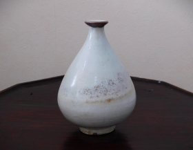 ⑩李朝初期白磁徳利口部銀継2