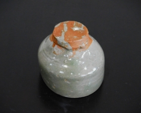 ④李朝緑釉高脚盃 3