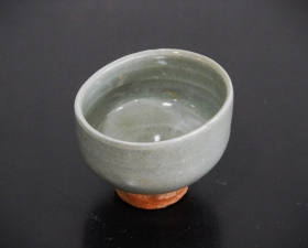 ④李朝緑釉高脚盃 1
